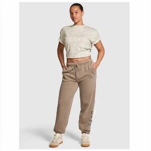 NWOT Victoria's Secret PINK Ivy Fleece Campus Relaxed Fit Sweatpants Joggers